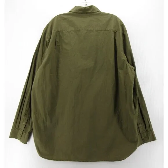 Alex Mill Shirt XL Olive Military Button Down Wash & Go Pocket NEW
